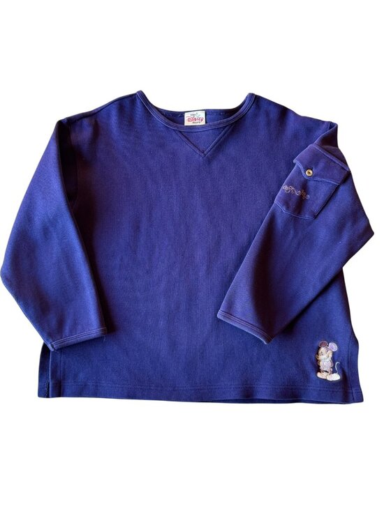 The Disney Store Tops - Disney Store Women's Long Sleeve Top Size M Purple Mickey Mouse Embroidered 90s